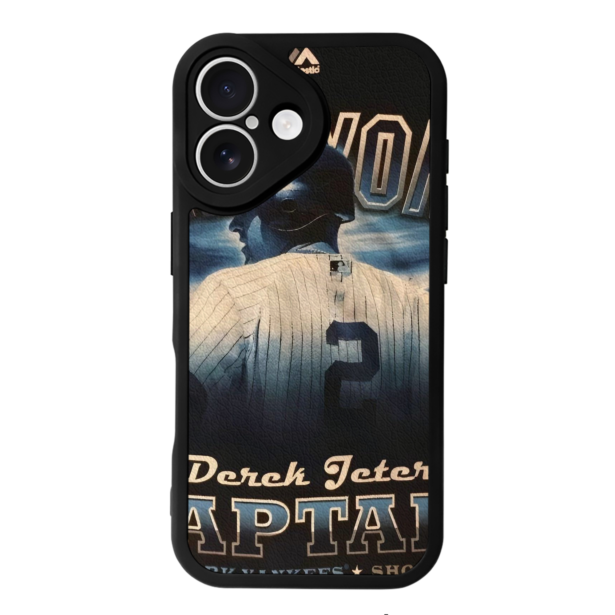 Derek Jeter 114 IPhone 16 Silicone Leather Case – UV Print, Lambskin Texture – Perfect Fit, Wireless Charging Compatible, Scratch Resistant, Precise Cutouts – Stylish Protection For IPhone 16